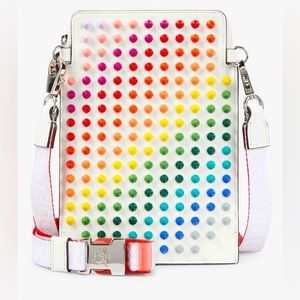 Christian Louboutin Loubilab Phone Pouch Snow/Multicolor Spikes